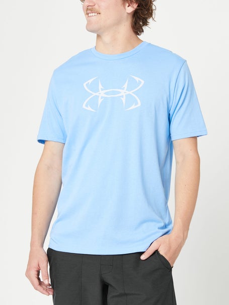  Under Armour Women's Fish Hook Logo T-Shirt, (495) Baja Blue /  / Halo Gray, X-Small : Clothing, Shoes & Jewelry