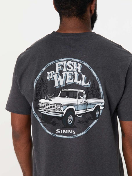 Simms Fish It Well Truck T-Shirt - Men's Charcoal Heather M