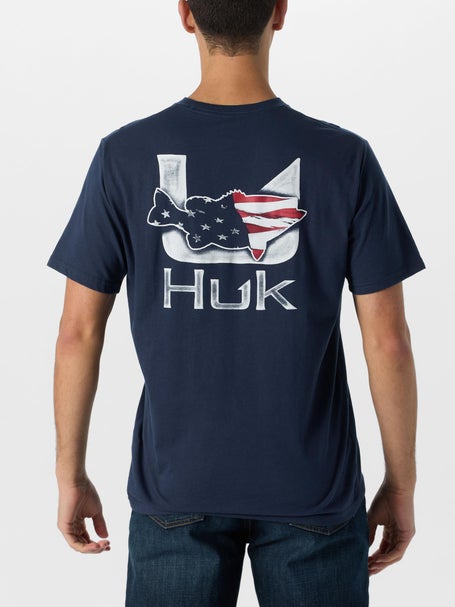 Huk Fish Flag Short Sleeve Shirt Naval Academy