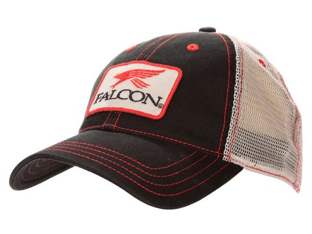 Falcon Fishing Logo Black Hat Baseball Cap Size S/M & L/XL