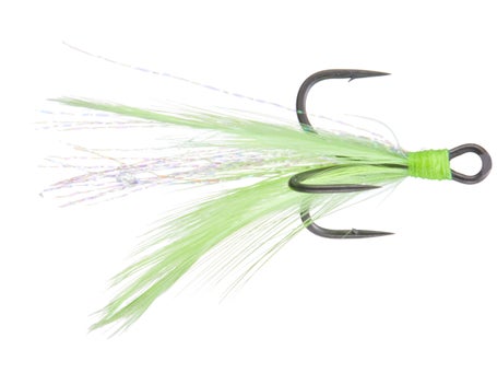 Dressed Treble Hook/White, Chart. Feathers 2 : : Sports
