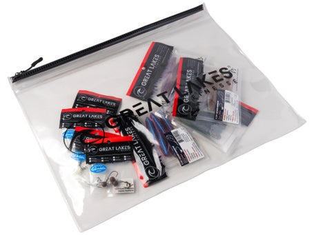 clear bags for fishing lures Printed Aluminum Laminated Lure Package Bag With Zipper Keep your rods tangle Hard Cover Fishing Lure Binder