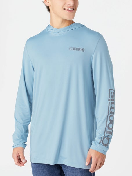 G.Loomis Long Sleeve Hooded Performance Tee, Blue / MD