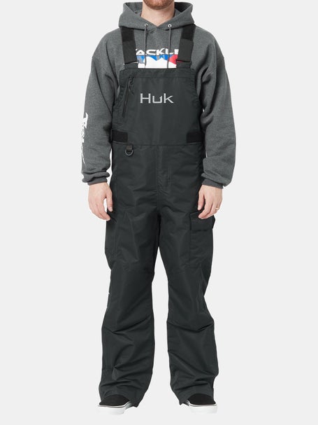 HUK Mens Tournament Bib  Wind Proof & Water Proof Fishing Bib Work Utility  Coveralls, Volcanic Ash, Large US, Bibs -  Canada