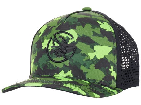 Googan Squad Perforated Snapback Hat Fish Camo