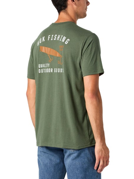 Huk Hooked Short Sleeve Shirt Moss