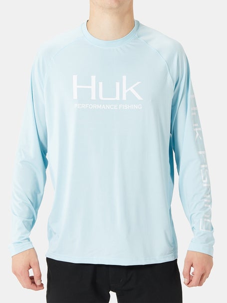 Huk Pursuit Vented Long Sleeve Shirt - Ice Blue - 3XL