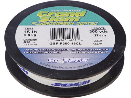 Grand Slam Bluewater 100% Fluorocarbon Leader, 40 lb / 18.1 kg test, .024  in / 0.60 mm dia, Pink, 25 yd / 23 m Spool