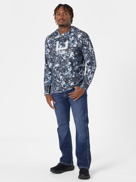 Chemise Huk Icon Camouflage Homme – Manches Longues, Noir, UPF 50+, Taille S