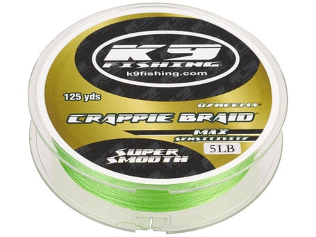 K9 Fishing Crappie Braid Neon Green