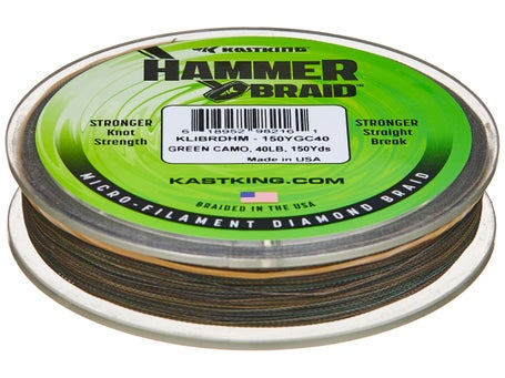 KastKing Hammer Braid Fishing Line - Green Camo - 8 lb.