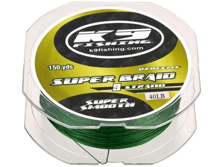 K9 Fishing 9-Strand SuperBraid Braided Line Moss Green