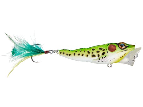 best live target fishing lure LiveTarget Frog Popper, Green/Yellow