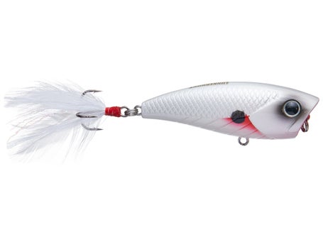 Lunkerhunt Popper Fishing Lure with Feathered Tail Hook | Impact Crush |  Topwater Hard Bait Fishing Lure for Bass Fishing | Popping Action generates