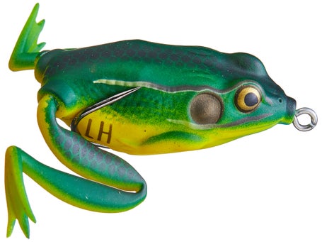 Plastic, soft bodied frogs w/ dual hooks