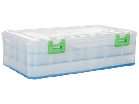  Lure Lock LL1DWD Large Deep Box- 3 in 1 w/Ocean Blue Tak Logic  Liner, Clear w/Green Accent, Dividers Only : Everything Else