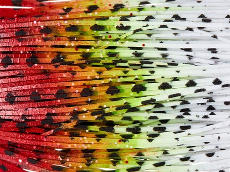 10 Custom Made Silicone Spinnerbait Skirts(Black/Red)-Bass Fishing