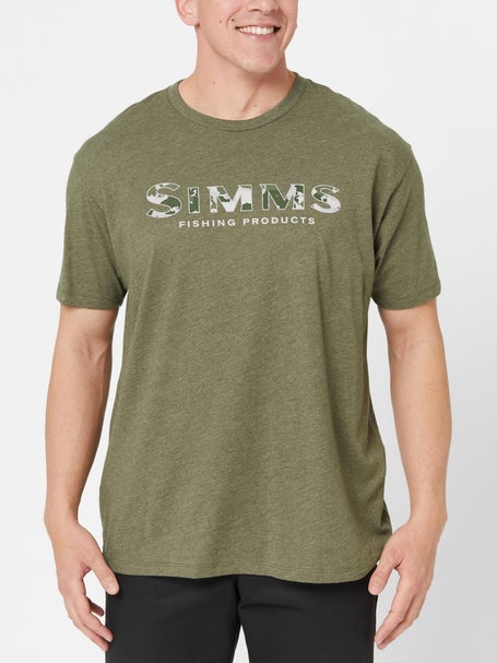 Simms Logo T-Shirt RC Dark Clover/Military Heather / 3XL