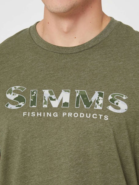 Simms Logo T-Shirt RC Neptune/Charcoal Heather / L