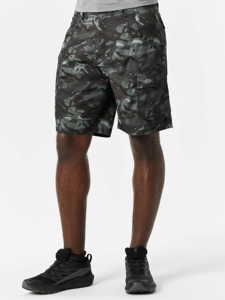 AFTCO Tactical Black Camo Fishing Shorts 36