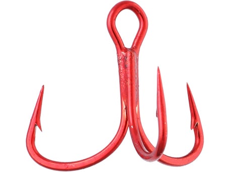 Mustad KVD Elite 1X Strong 2X Short Shank Treble Red