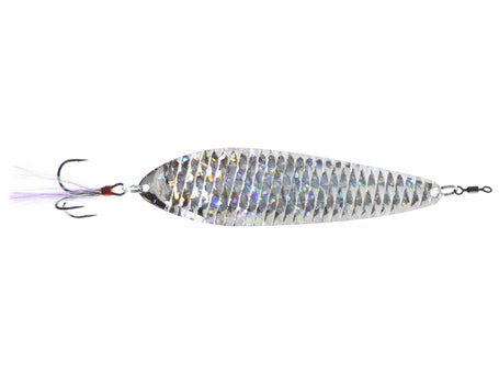 Nichols Lures Mojo Flutter Spoon - 1/2oz - Shattered Glass Silver