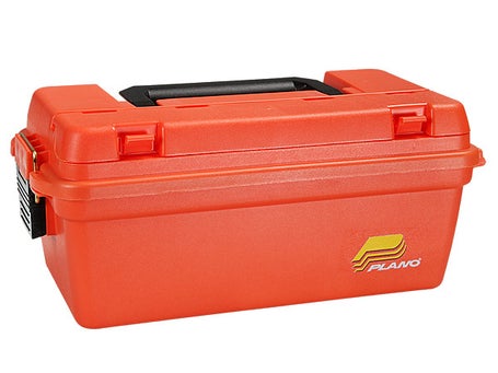 Plano 1-Tray Tackle Box Orange With Gray Top Storage Bait Box