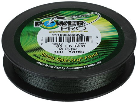 POWER PRO Spectra Fiber Braided Fishing Line, Hi-Vis Yellow, 150YD/8LB