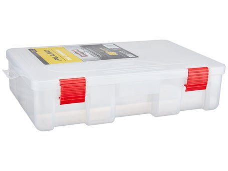 Plano Tackle Box 2-Pack Plano ProLatch Stowaway 3700 Large Clear Tackle Box  Organizer - 14" X 9" 3700 Stowaway Clear Tackle Box
