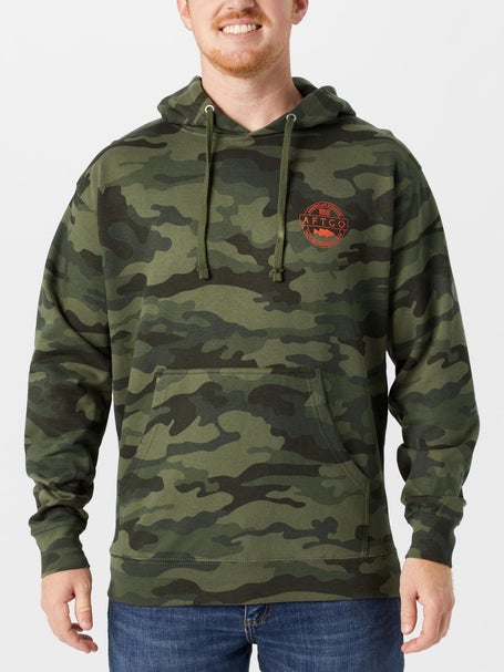 AFTCO Bass Patch Pullover Hoodie - Forest Camo - XL