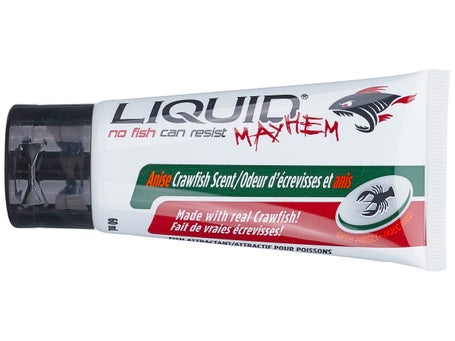 Liquid Mayhem Anise Crawfish Bass and Fish Attractant Scent Gel Made with Real Crayfish Particles - Fish Bite and Hold On Longer, Ice