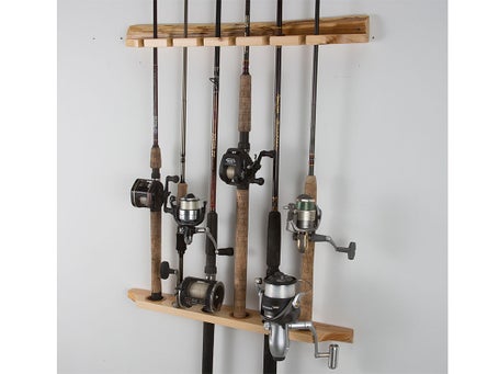 6x Fishing Rod Storage Rack Horizontal Mount Holds 1-6 Fishing Rods