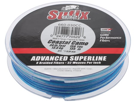 Sufix 832 Advanced Ice Braid 50 yard spools camo Choose your line weight!