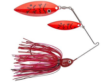 Santone Lures Painted Red Tiger Dbl Wil Orng/Orng 3/8