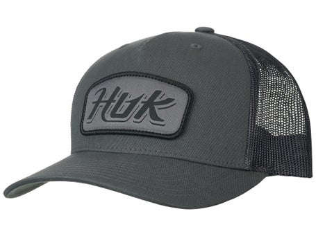 Huk Script Patch Trucker Hat Dark Shadow
