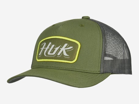 Huk Script Patch Trucker Hat Moss
