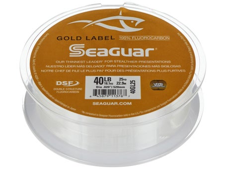 Seaguar Gold Label 100% Fluorocarbon Fishing Line, 60lb Break