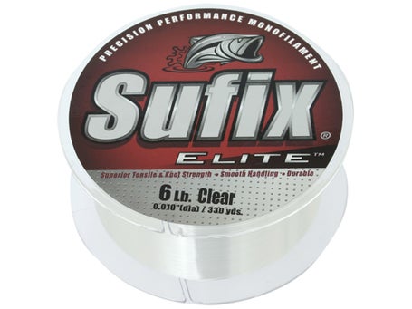 Sufix Elite Monofilament Fishing Line, 6 lb, 3000 Yard, Clear - 661-306
