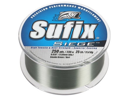 Sufix Siege 10 lb Test Fishing Line (1,000 yds) - Smoke Green 