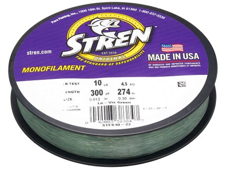 Stren Original Fishing Line 10 lb. Lo-Vis Green - 1000 Yds - Precision  Fishing