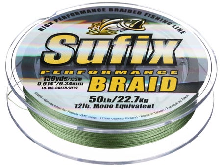 Reaction Tackle Braided Fishing Line Moss Green 6LB 150yd