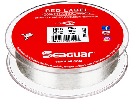 SEAGUAR RED LABEL Fluorocarbon Fishing Line 20lb 175 YARDS FREE
