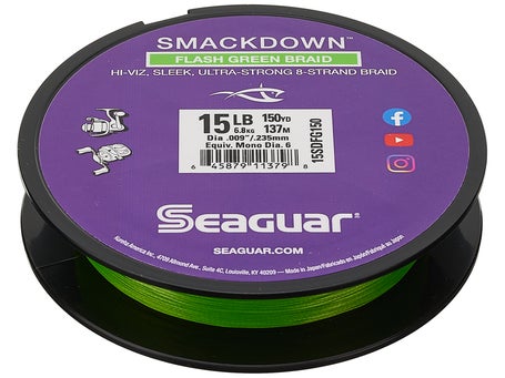 Flash Green Seaguar Smackdown Braid 10lb