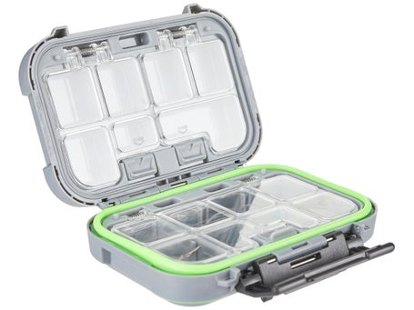 Fly Fishing Box: A well-used tackle box displays a variety of