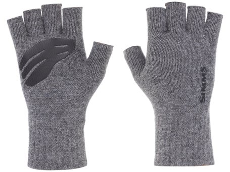 Simms Wool Half Finger Glove - Steel - S/M