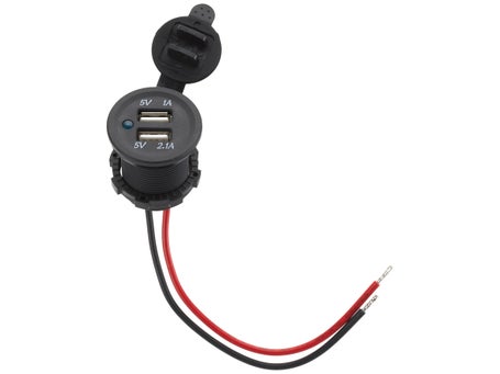 T-H Marine Dual USB Blue LED Outlets