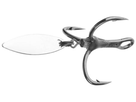 VMC Round-Bend Short-Shank Treble Hooks - 4 - Black Nickel