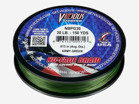 Vicious No-Fade Braid Army Green