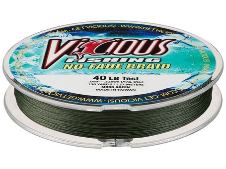 Vicious Standard Green Braid - 150 Yards – Vicious Fishing