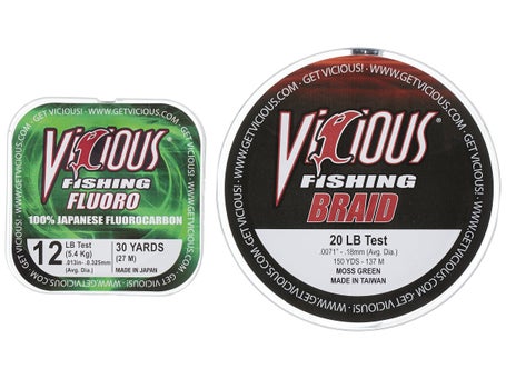 Vicious Fishing 40# Fluorocarbon Leader Line